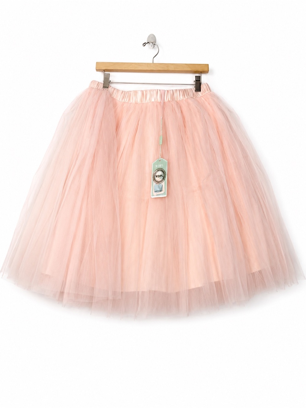 Soft Balletcore Blush Pink Tulle Midi Skirt NWT Fairycore Romantic 3X Soft Girl - Picture 2 of 6